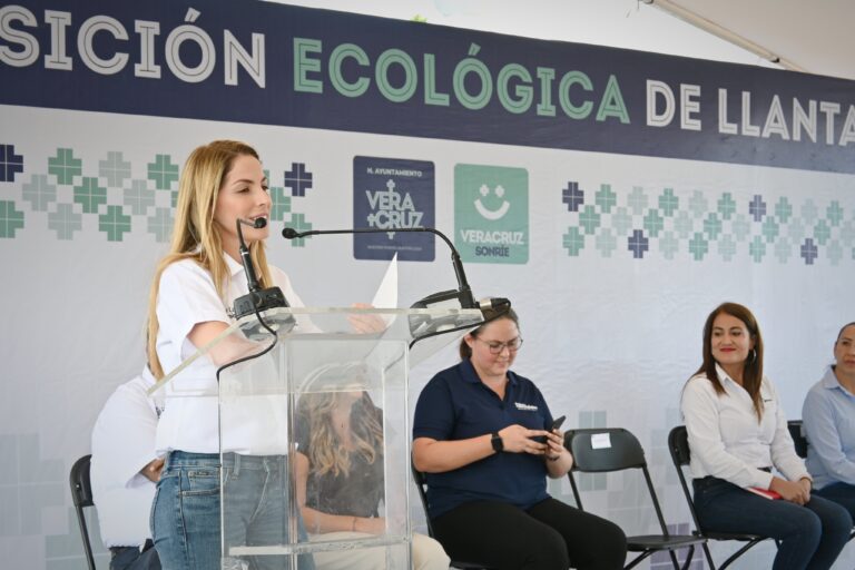 Patricia Lobeira puso en marcha el traslado de llantas para reciclaje.