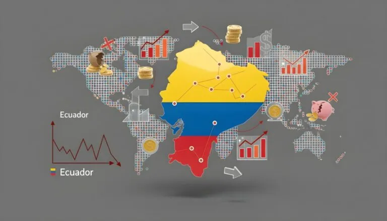 Gráfica sobre inversión extranjera directa y riesgo soberano en Ecuador