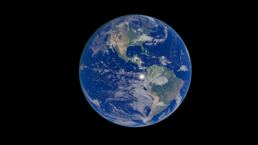 Representación visual de satélites conectando directamente con teléfonos móviles en la Tierra mediante conectividad satelital directa