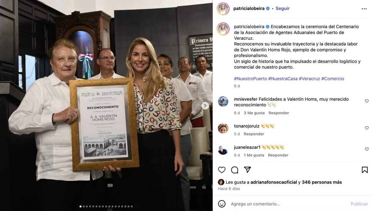 La labor de los agentes aduanales ha sido clave para que Veracruz continúe siendo un punto estratégico en el comercio global dijo Patricia Lobeira Rdoríguez.