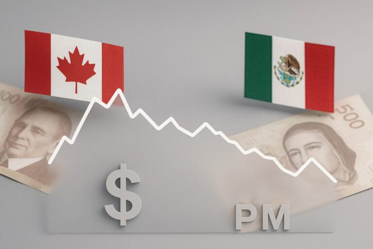 Gráfica de cotización del dólar canadiense frente al peso mexicano con valores actualizados al 6 de noviembre