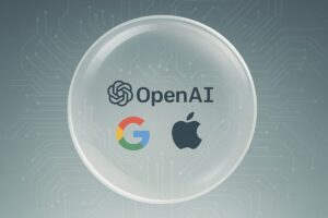 Gráfico conceptual que representa una burbuja financiera en el contexto de la inteligencia artificial