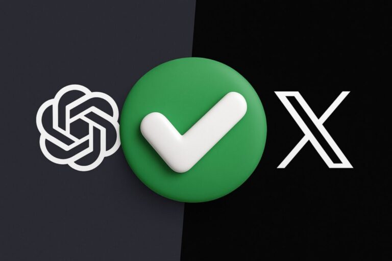 Logotipos de ChatGPT y X con una marca de verificación, ilustrando el restablecimiento del servicio tras una falla global
