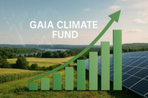 Representación visual del Gaia Climate Fund y su financiamiento mixto para adaptación climática en mercados emergentes