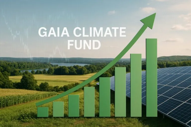 Representación visual del Gaia Climate Fund y su financiamiento mixto para adaptación climática en mercados emergentes