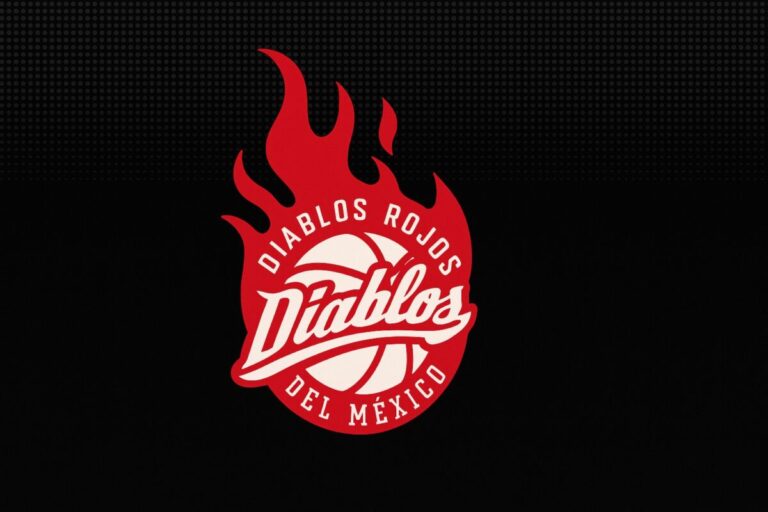 Gráfica de rendimiento financiero con logo de Diablos Rojos y fachada del Estadio Alfredo Harp Helú, destacando acciones de los Diablos Rojos