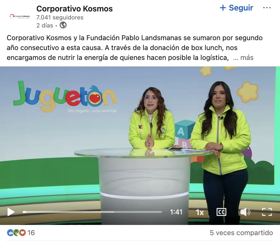 Grupo Kosmos fortalece el impacto social desde la primera línea.