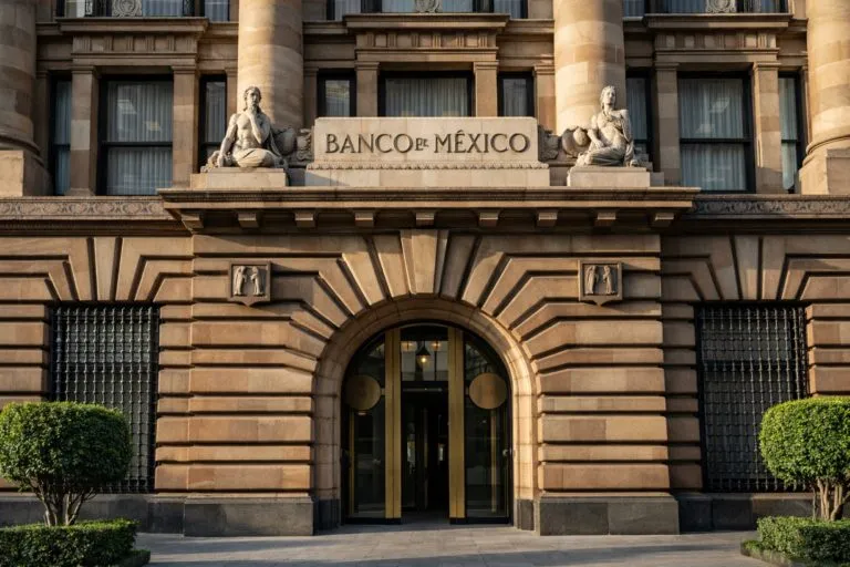 Gráfica profesional de Banxico y tasa de interés con cifras económicas recientes