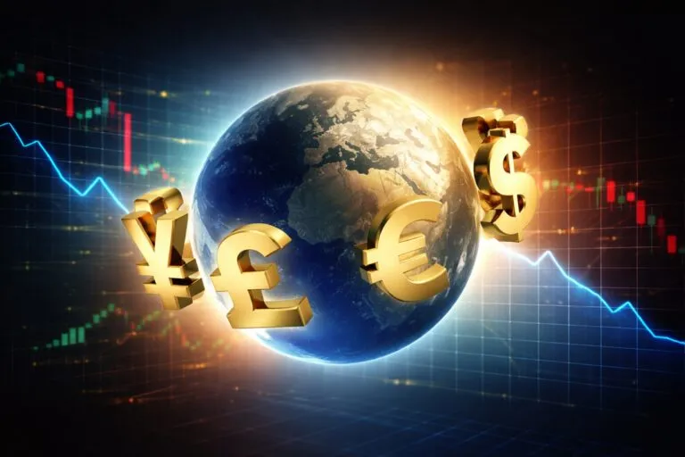 Representación visual del impacto de la desaceleración económica global en consumo, empleo e inflación