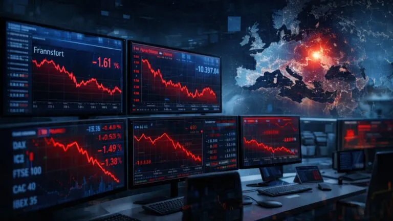 bolsas europeas en rojo tras alza del petróleo y conflicto en Oriente Medio