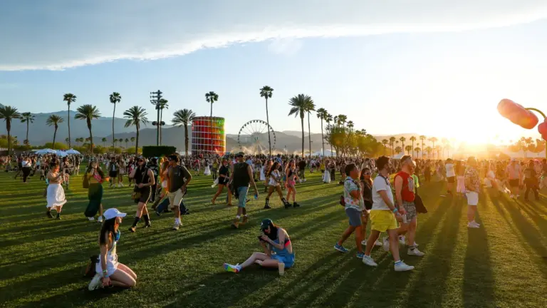 Vista panorámica de Coachella mostrando turismo, marcas y experiencias premium dentro del mercado emergente del entretenimiento
