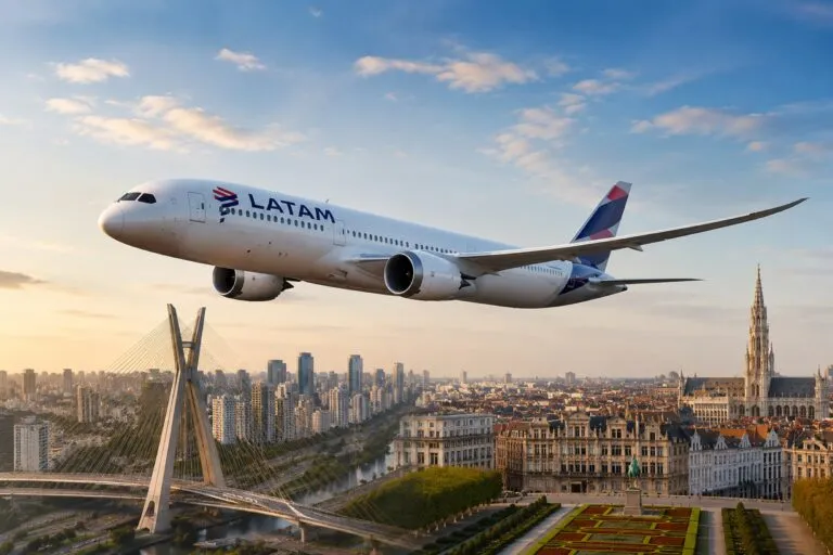 Vuelo directo São Paulo Bruselas operado por LATAM entre Brasil y Bélgica en 2026