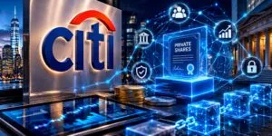 Mercado blockchain de Citigroup para negociación de acciones privadas tokenizadas e inversiones institucionales