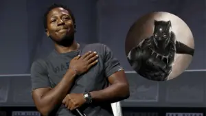 David Jonsson presentado como el nuevo Black Panther durante el panel de Marvel Studios en la Comic-Con.