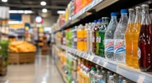 Botellas de agua mineral y bebidas que representan la recuperación de Peñafiel en México después del aumento del IEPS en 2026